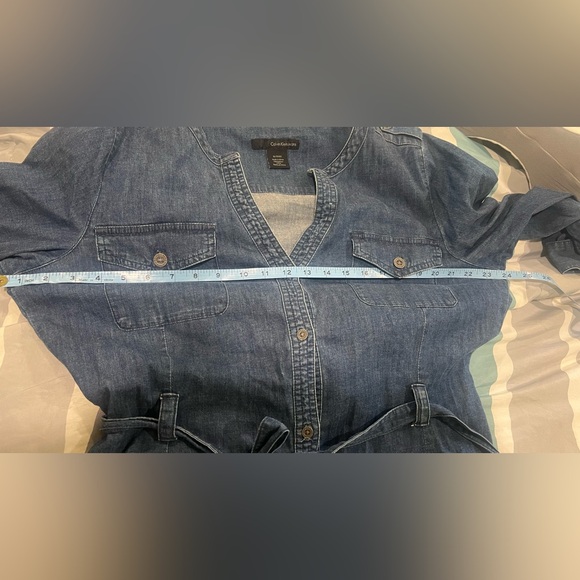 BIG SALE(3 for $50)- Calvin Klein Blue Denim Dress - Picture 7 of 8